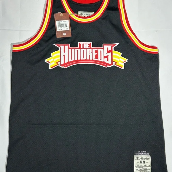 The Hundreds Black Basketball Jersey Size L MSRP $150 Mitchell & Ness NWT - Picture 1 of 7